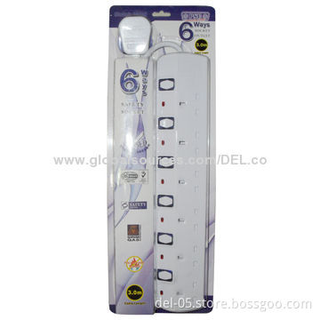 British-style Power Cord for UK Electric Appliances, Compliant with the RoHS Directive